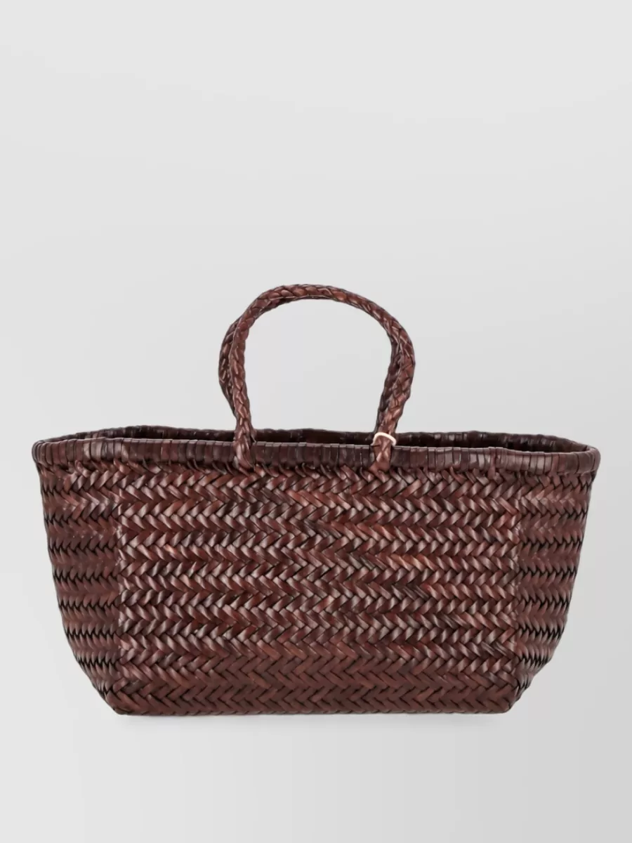 Dragon Diffusion bamboo triple jump small leather basket bag