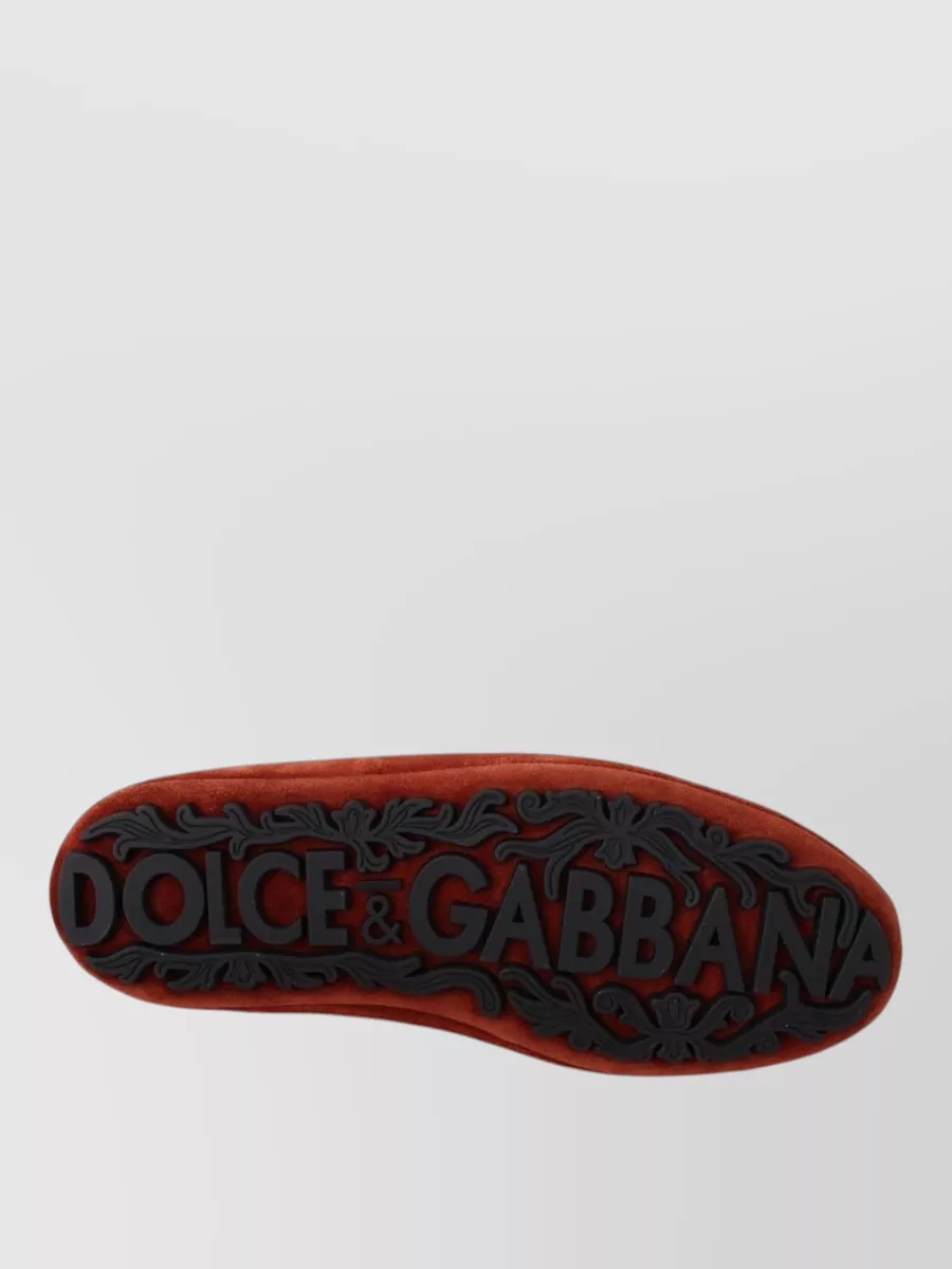 Dolce&Gabbana Leather Crystal-Embellished Loafers