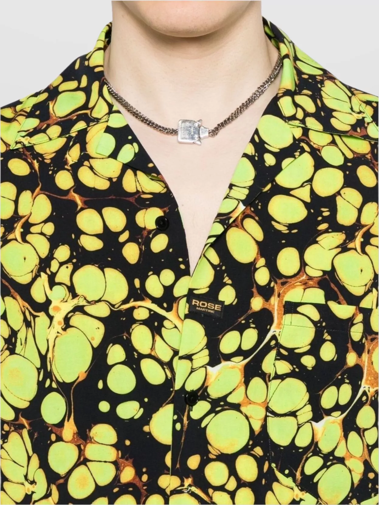 Martine Rose Bold Print Camp Collar Shirt