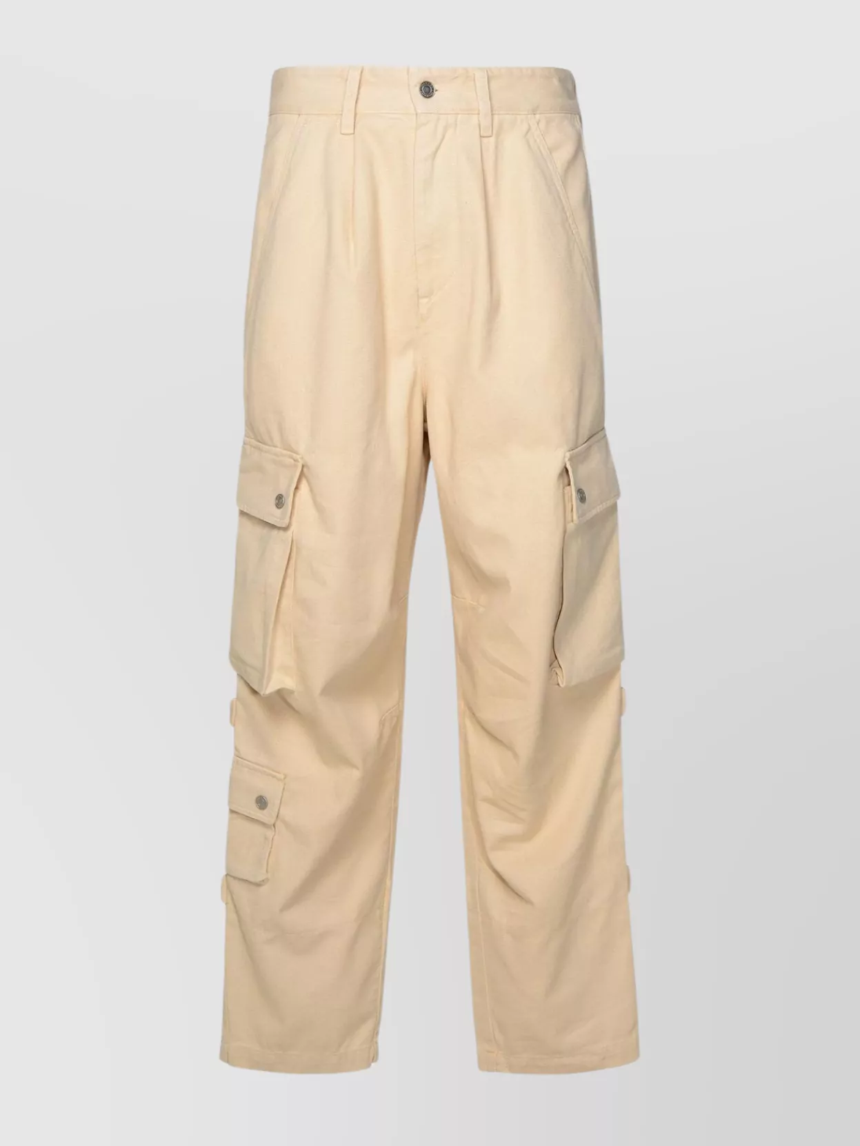 Shop Isabel Marant Cotton Blend Trousers Featuring Multiple Pockets