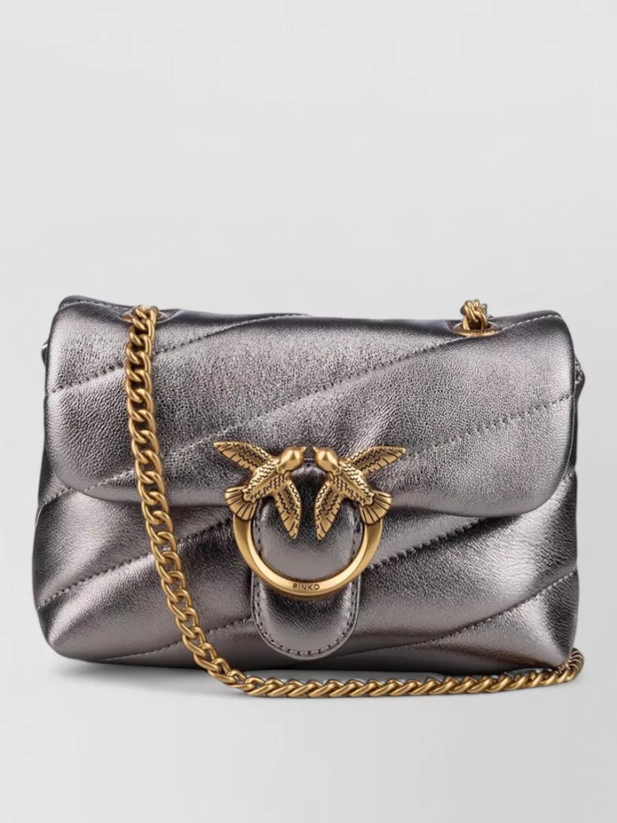 Pinko Love Bag Puff Baby Leather Shoulder Bag
