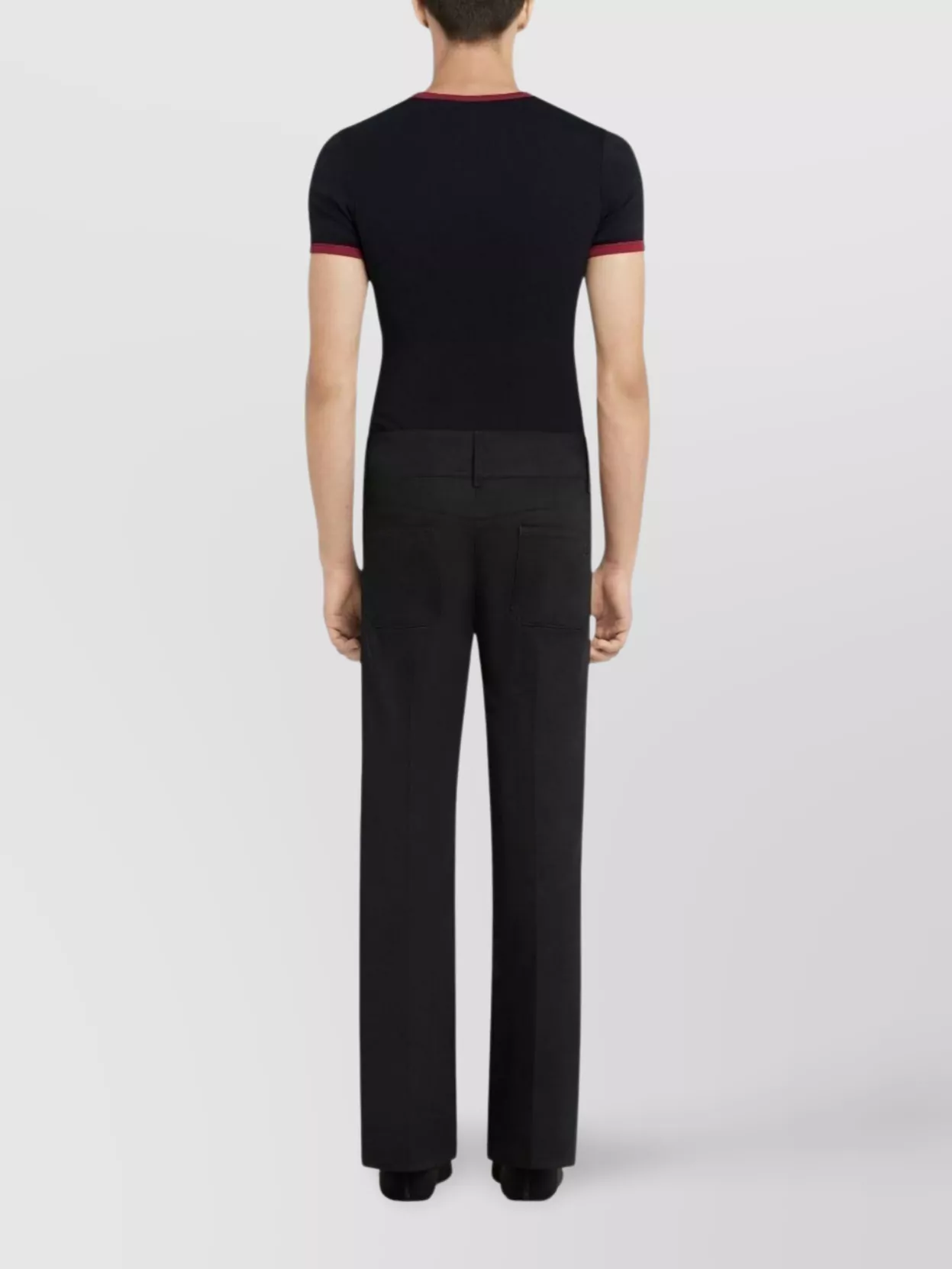 Courrèges Crew Neck Contrast Trim