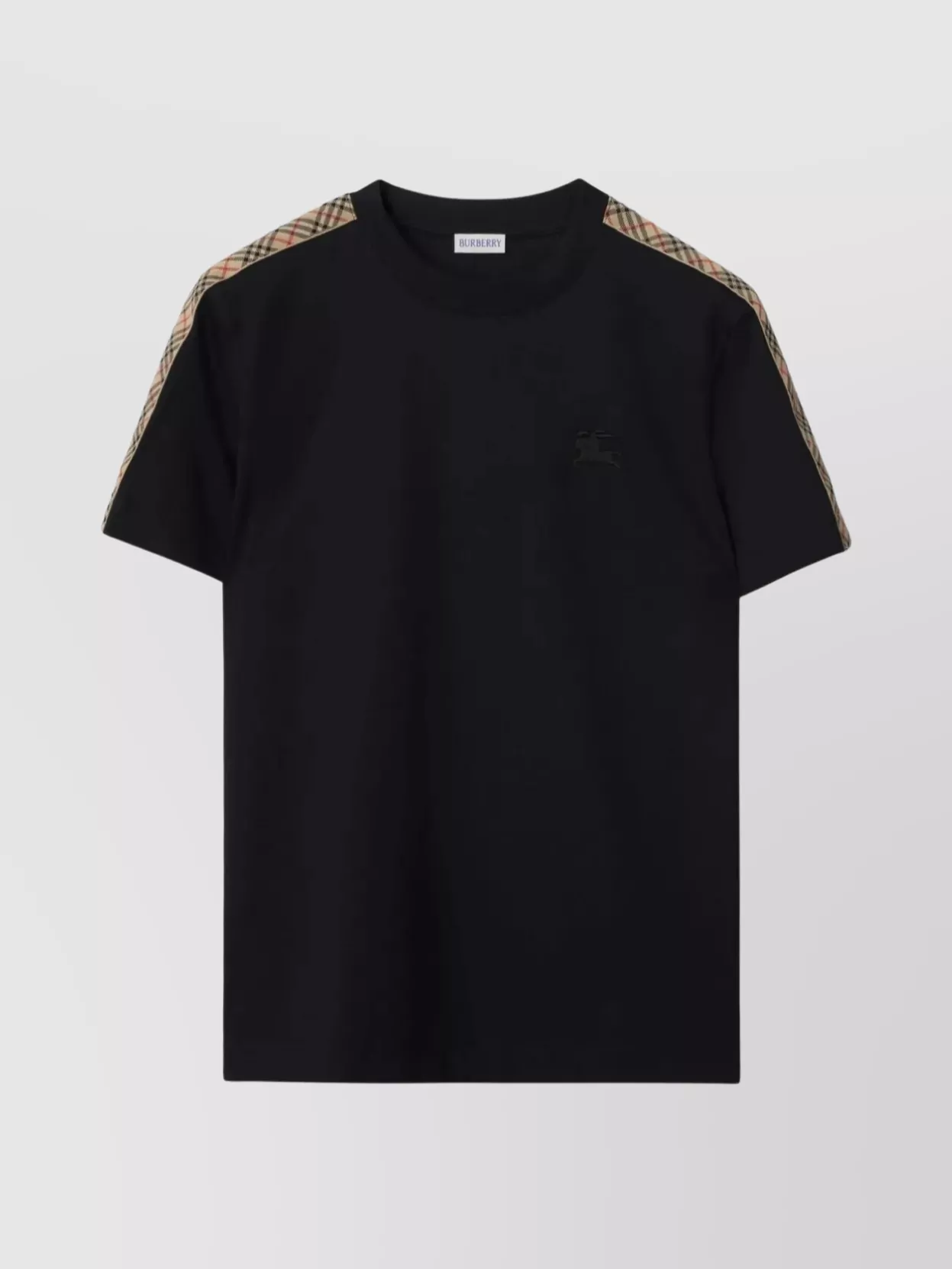 Burberry cotton check trim short-sleeve t-shirt
