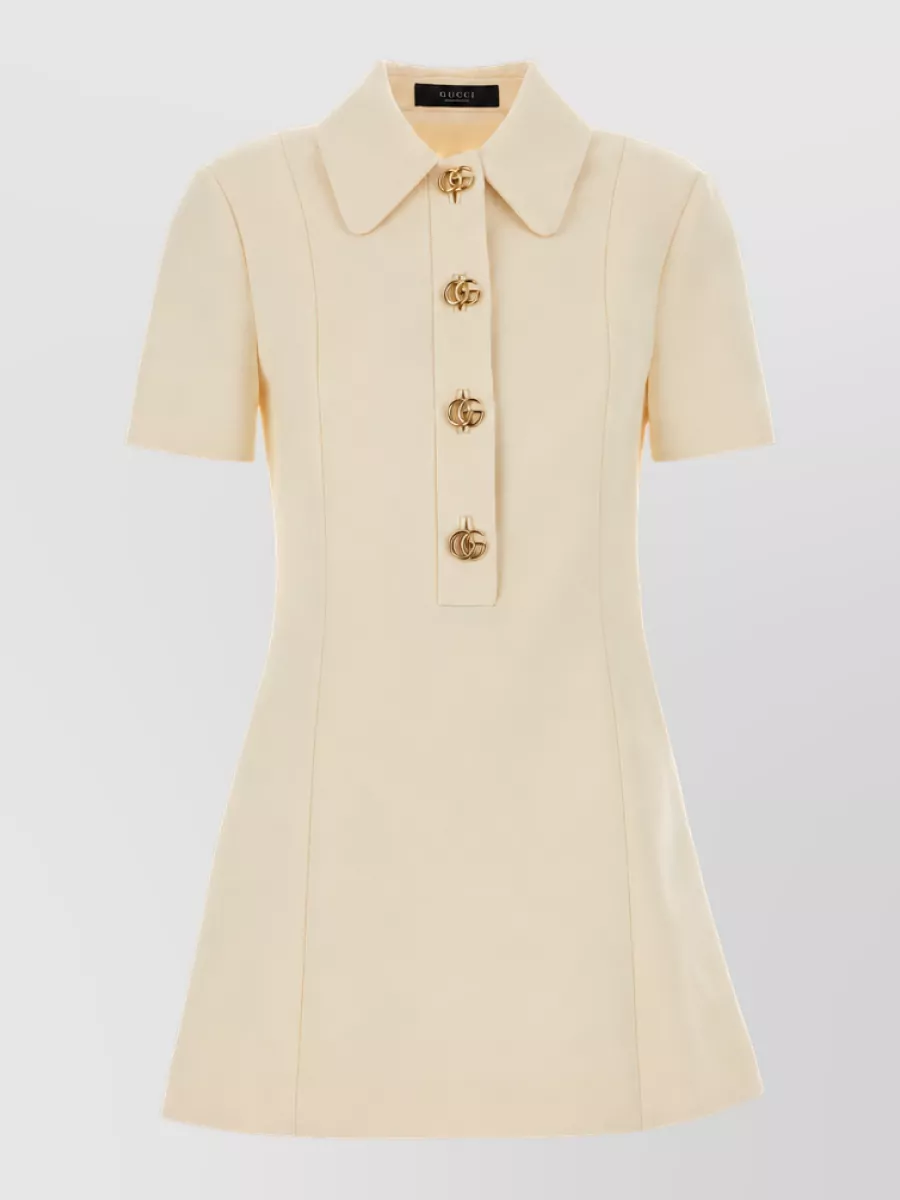 Gucci Wool short-sleeve mini dress