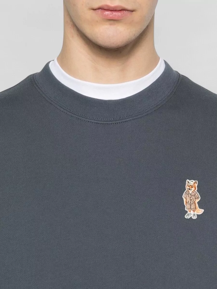 Maison Kitsuné Organic Cotton Logo-Embroidered Sweatshirt