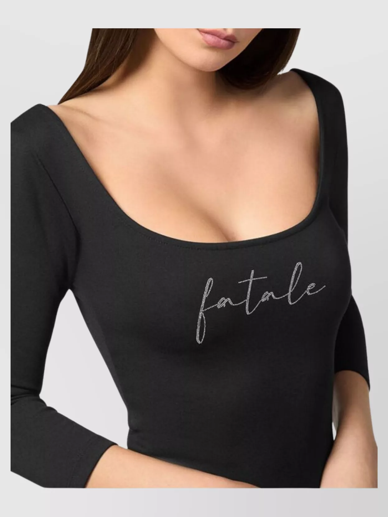 Philipp Plein Stylish Dress With Embroidered Detail And Sleeves