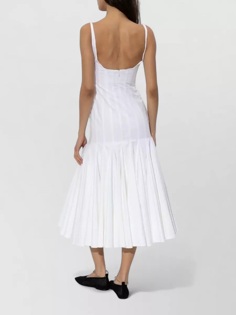 Jacquemus Agave Dress Square Neckline Flared Skirt