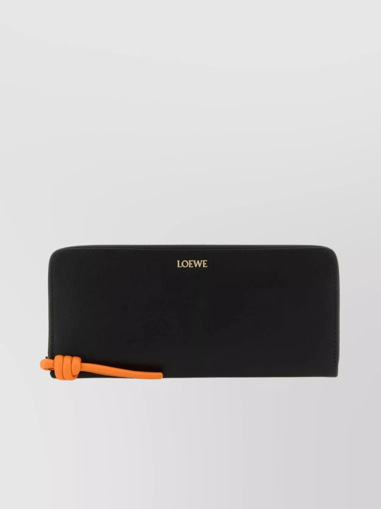 Loewe Leather Wallet With Contrast Pull Tab In Black