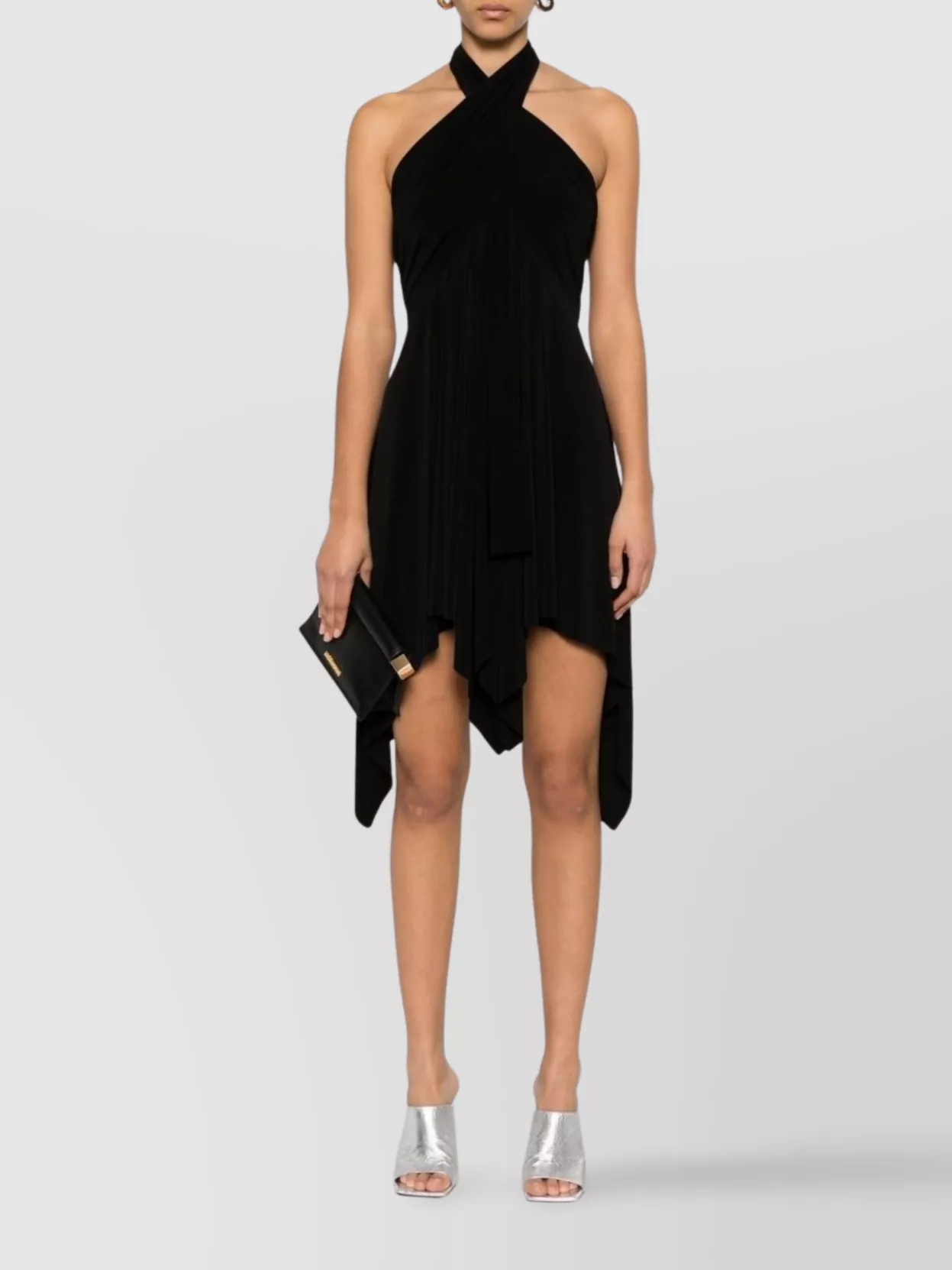 Norma Kamali Draped Halter Neck Mini Dress