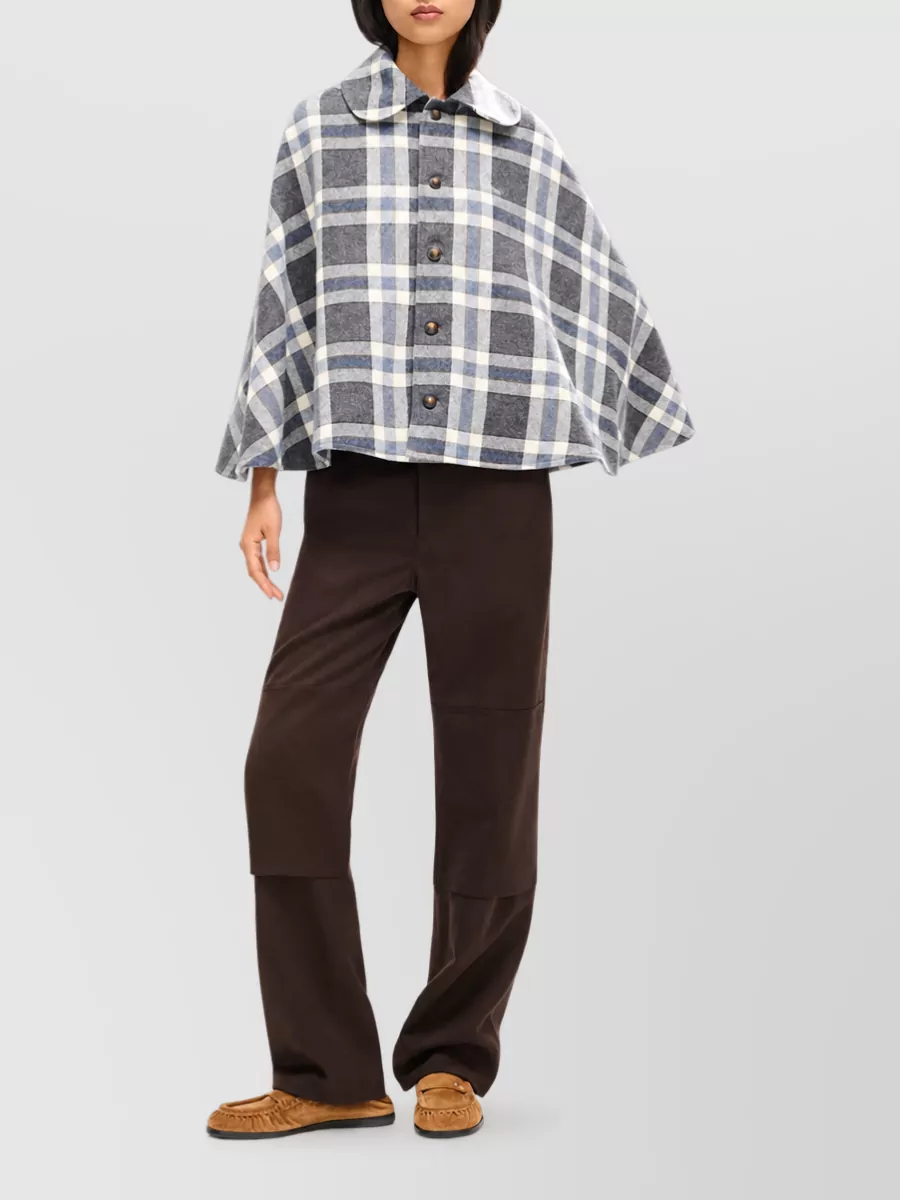 Kenzo Wool-Blend Single-Breasted Military Cape