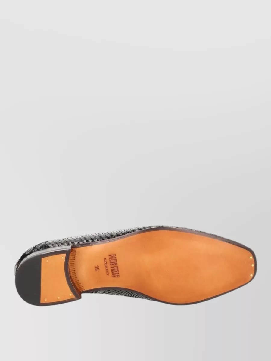 Paris Texas Vincent Leather Sole Square Toe Loafers