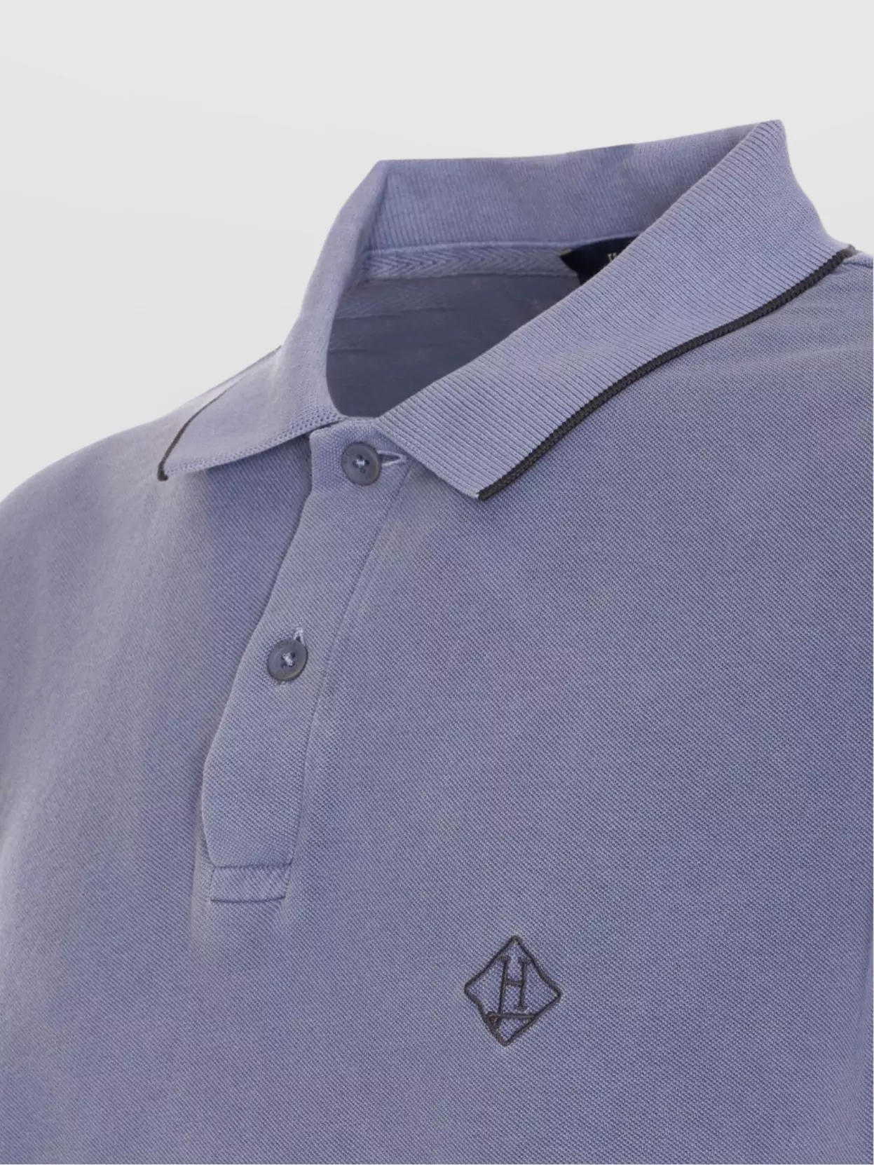 Herno Short Sleeve Ribbed Collar Polo Shirt