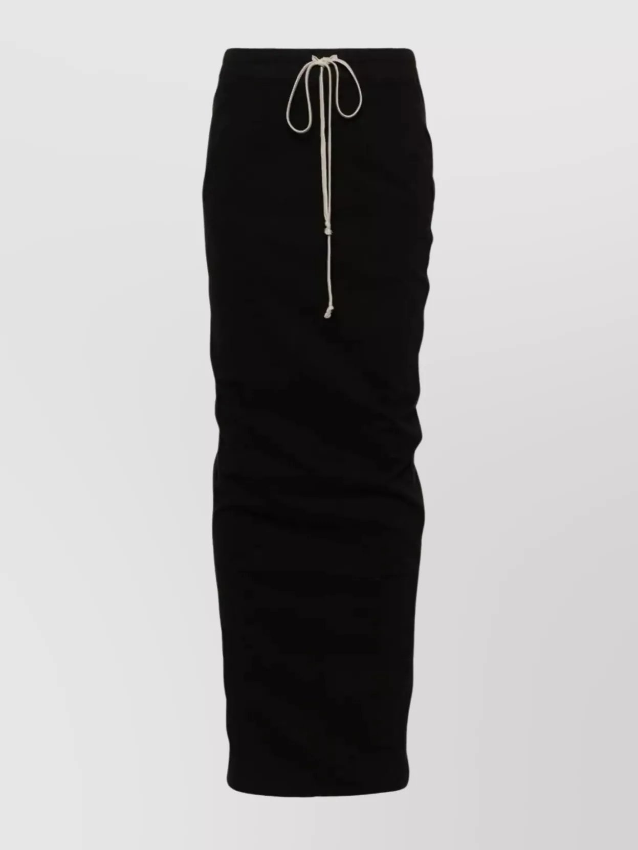 Rick Owens Drkshdw Drawstring Frayed Skirt In Black