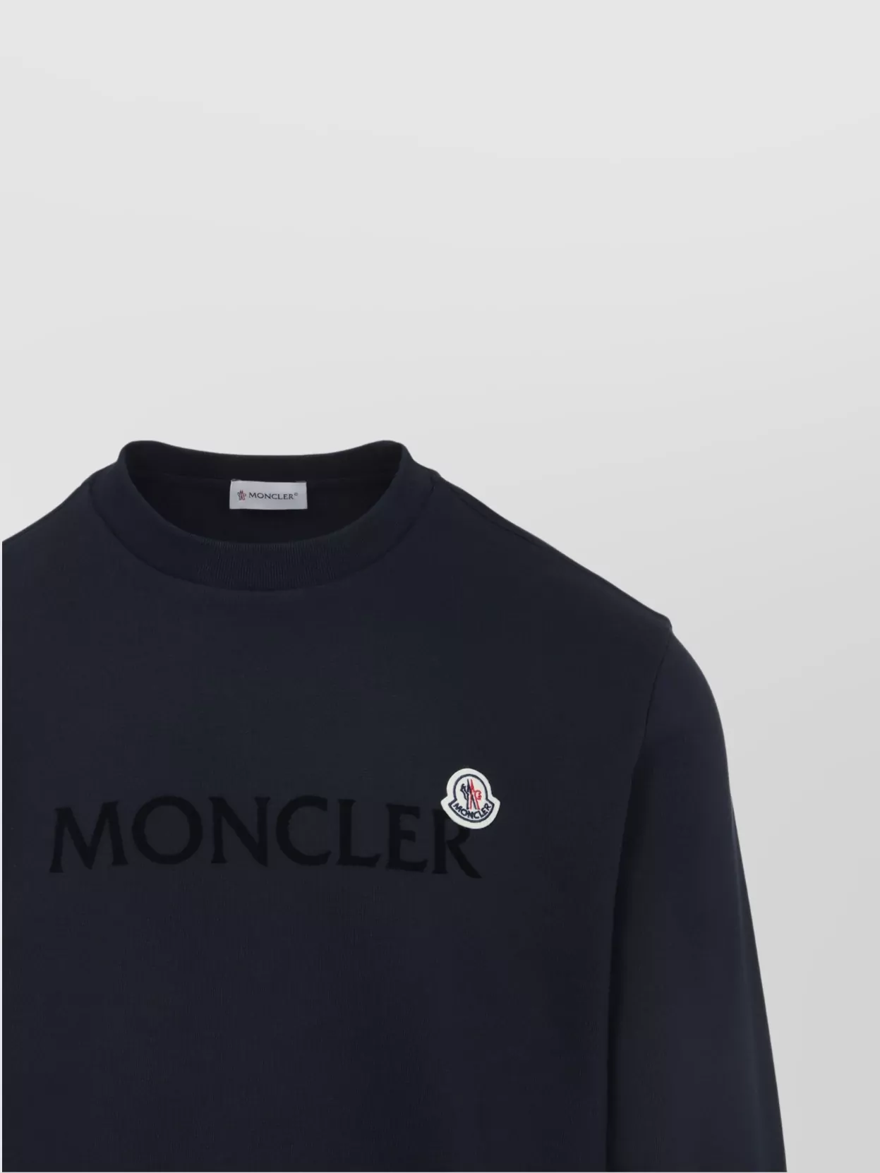 Moncler Crew neck cotton sweatshirt | The Fashion Square