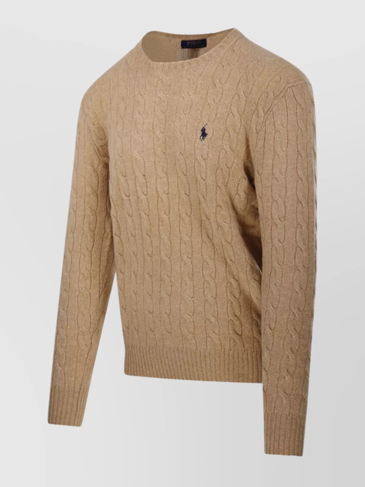 Ralph Lauren Cable-Knit Wool-Cashmere Crewneck Sweater