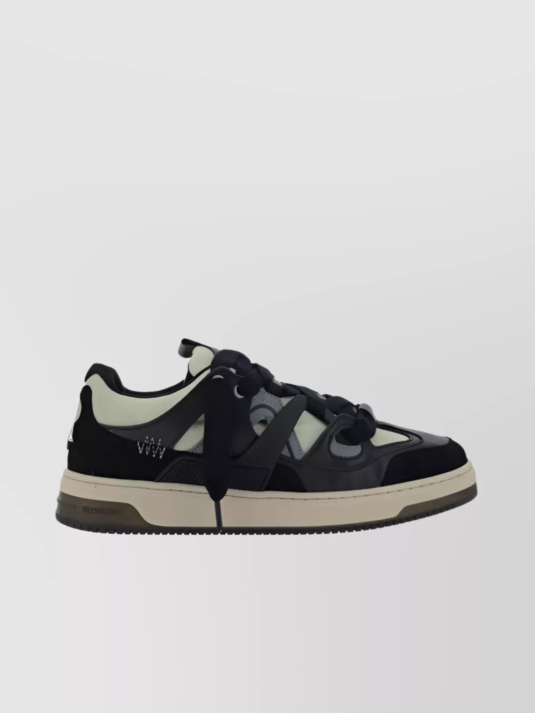 Shop Represent Bully Panelled Low-top Calfskin Sneakers