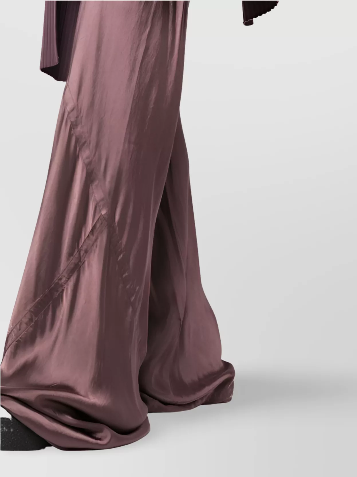 Rick Owens High-rise Satin Wide-leg Trousers In Multi