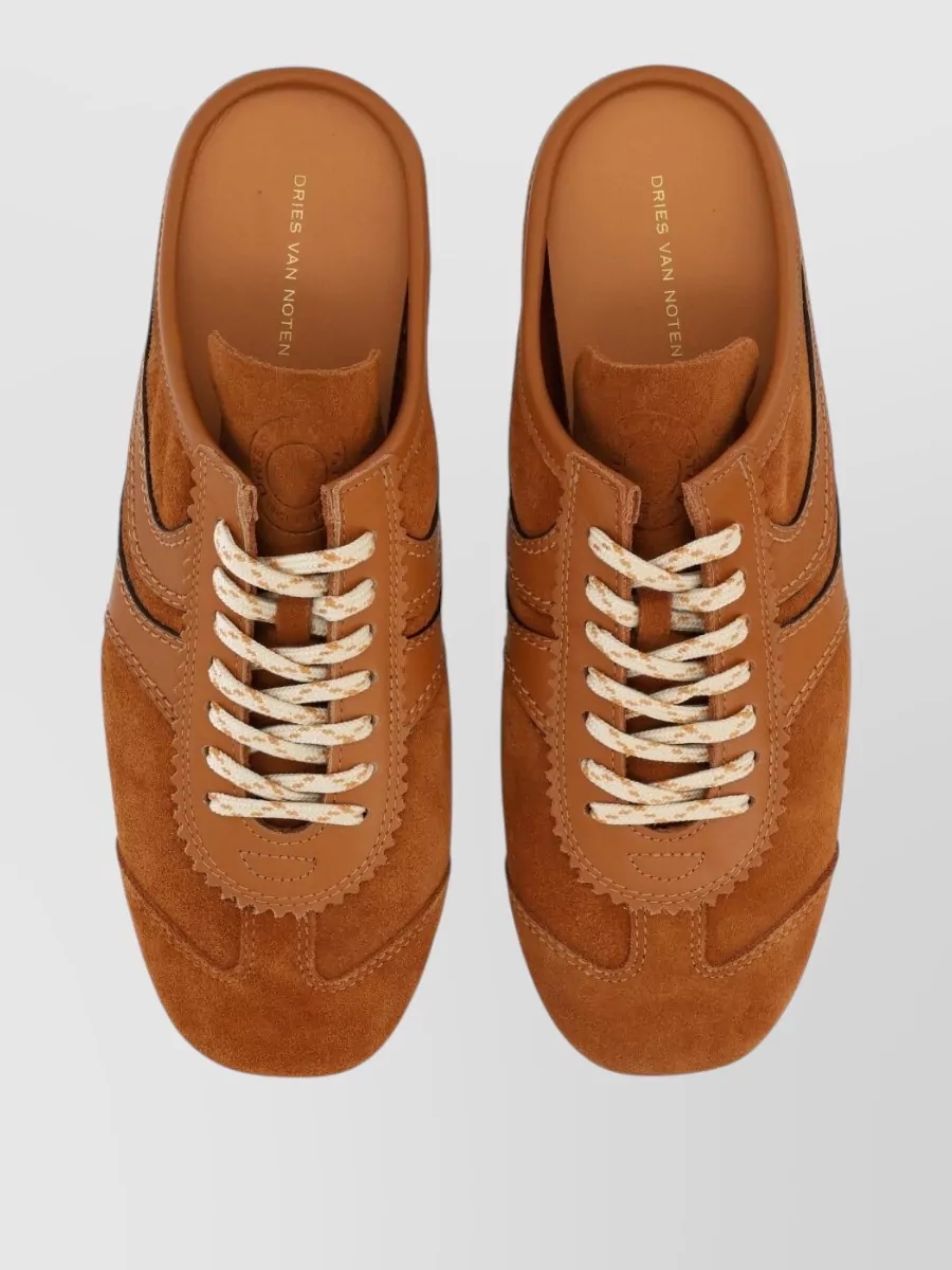Dries Van Noten Leather Slip-On Mules