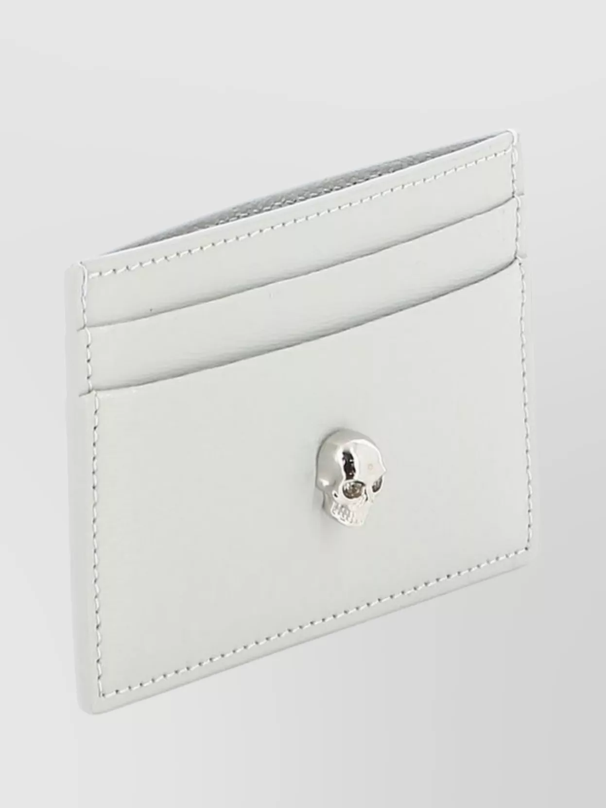 Alexander Mcqueen Compact Skull Embellished Smooth Finish Cardholder