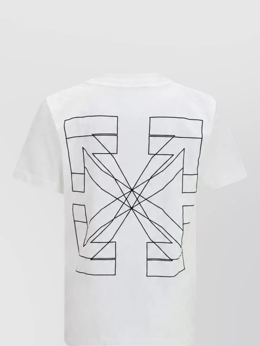 Off-White Cotton Logo Print T-Shirt