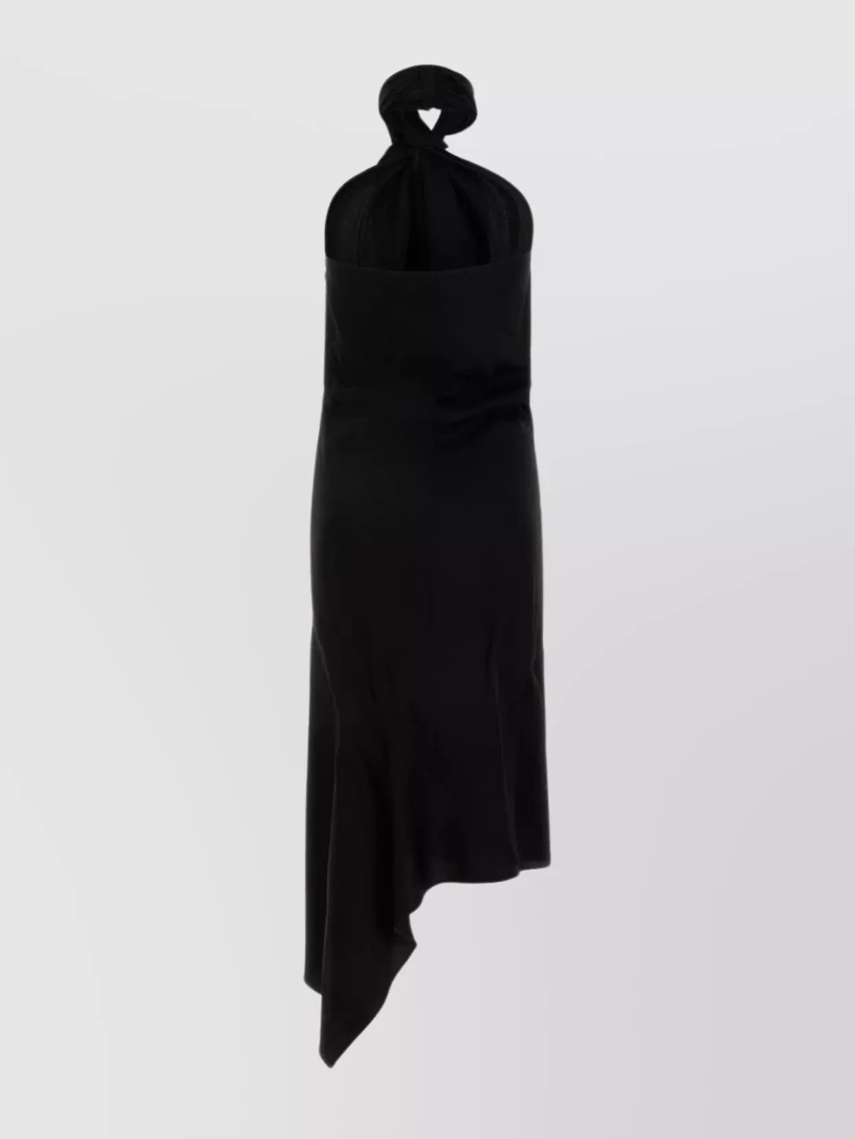 Shop Givenchy Unique Collar Halterneck Dress In Black