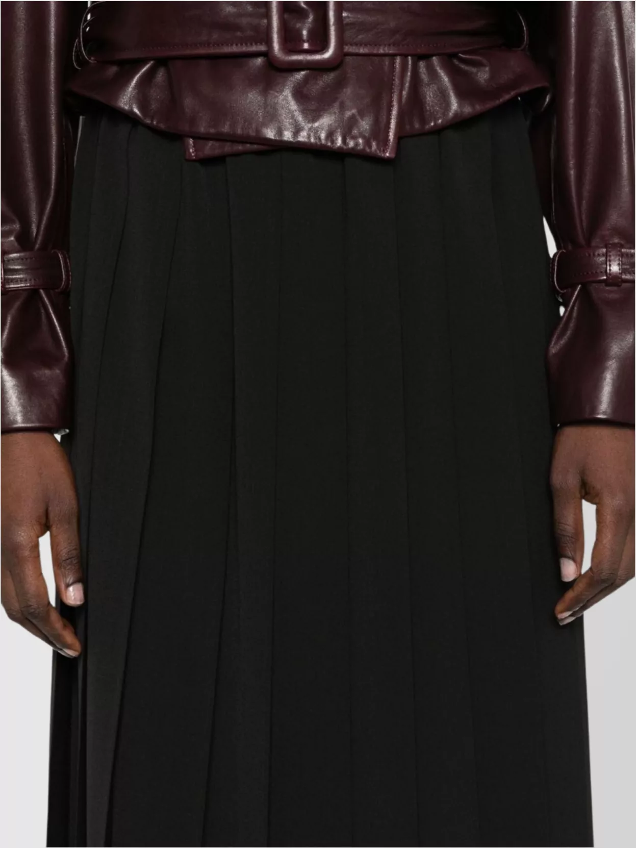 Junya Watanabe A-Line Pleated Midi Skirt