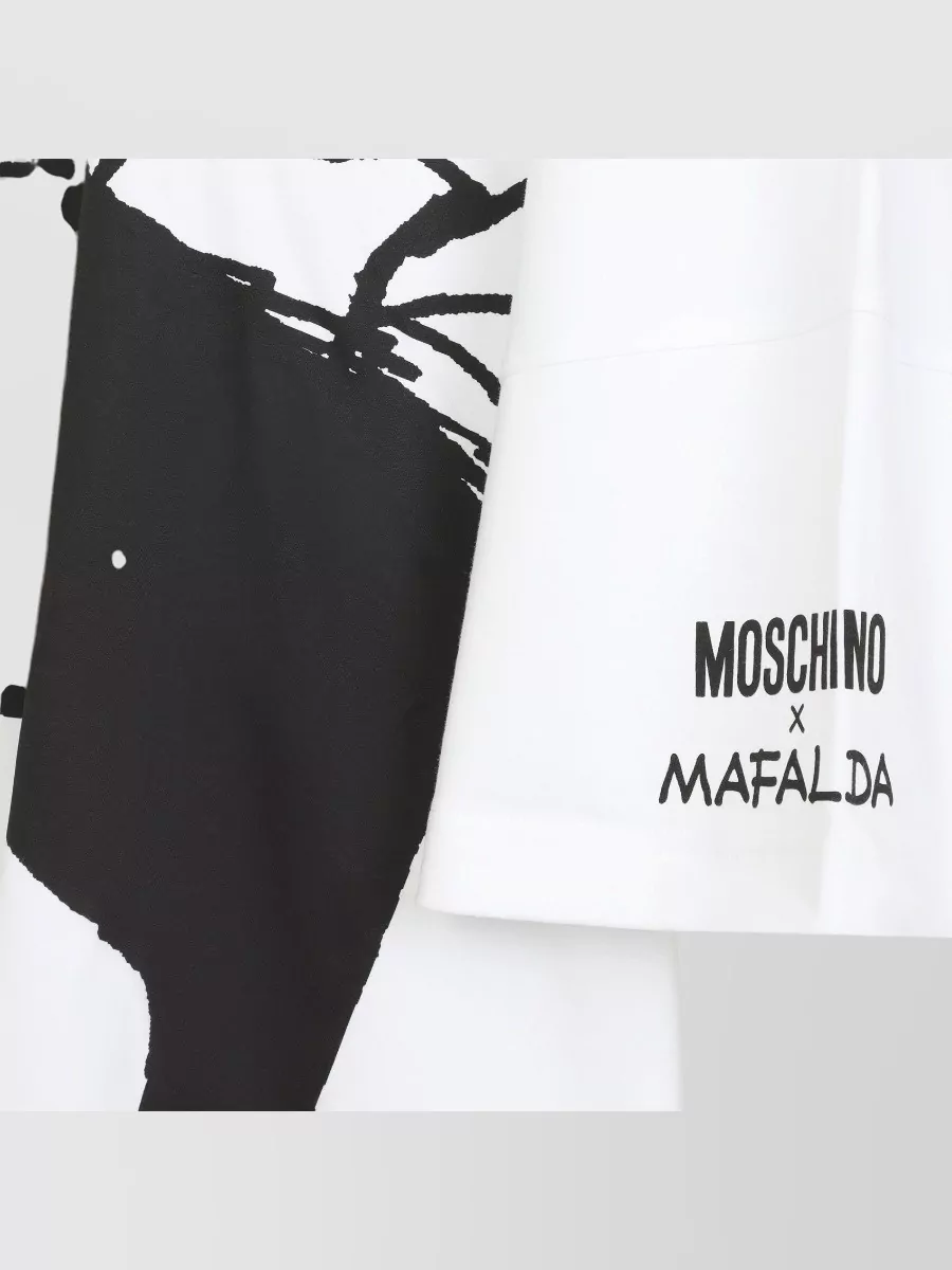 Moschino Cotton Oversized Printed T-Shirt Dress