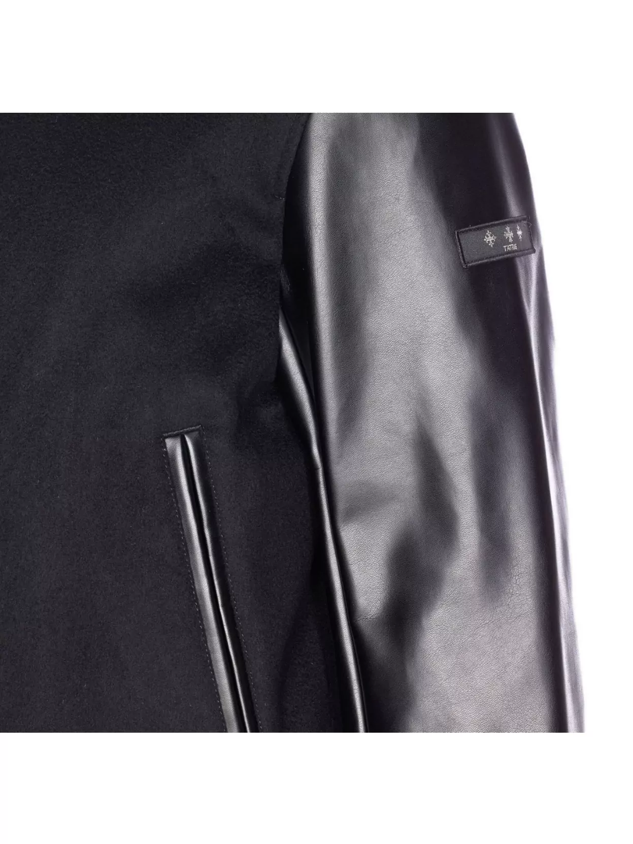 Tatras Ribbed Collar Jacket Leather Sleeves