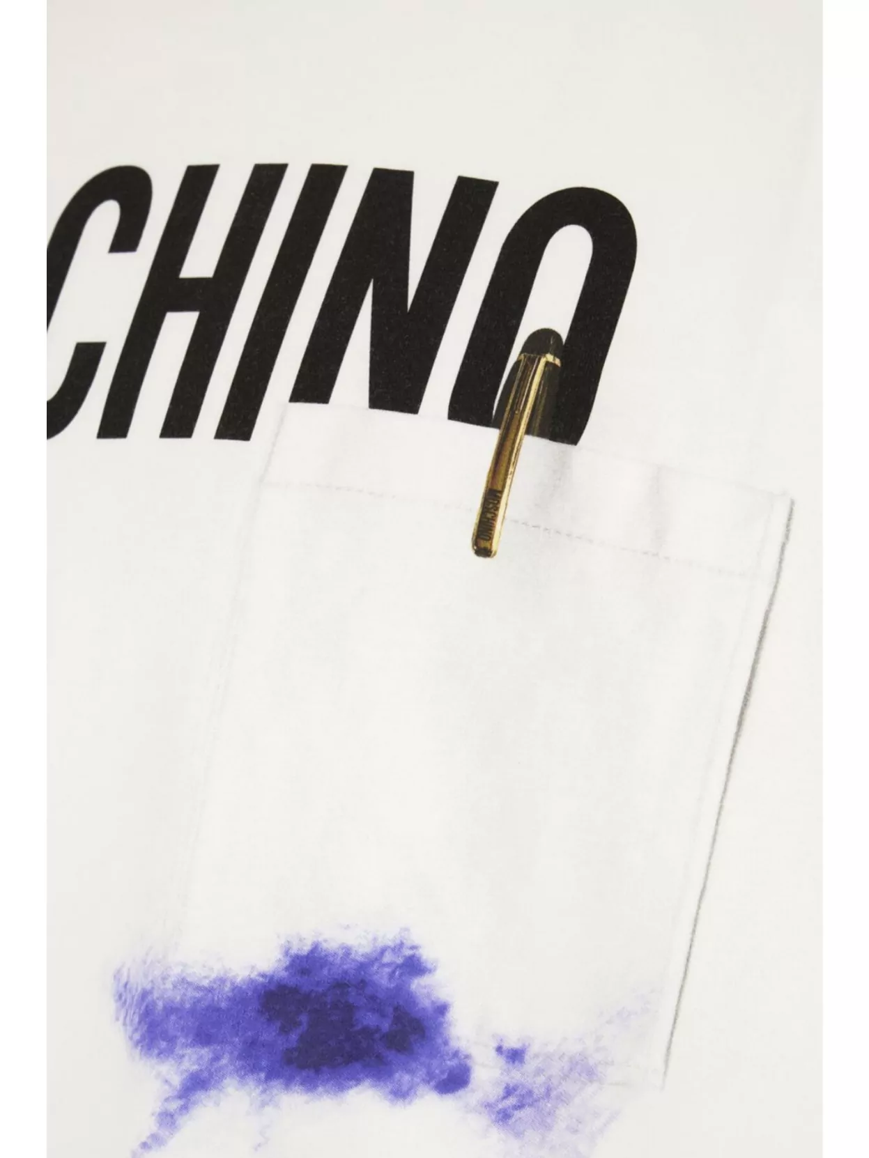 Moschino Cotton Crew Neck T-Shirt With Graphic Print