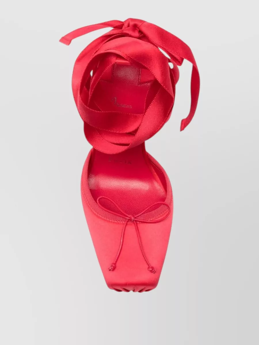 Christian Louboutin Satin Lace Up Sandals