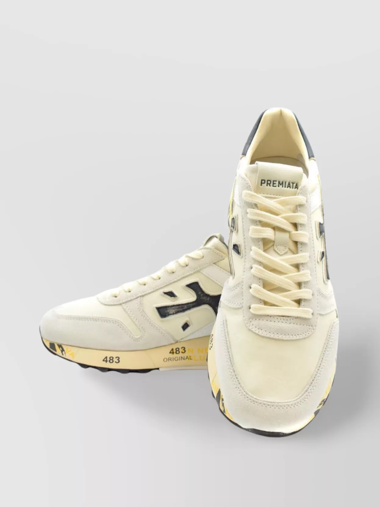 Premiata Sole Contrast Round Toe Sneakers