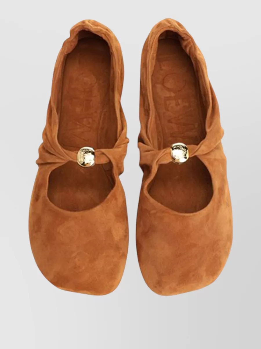 Loewe Leather Ballerina Flats