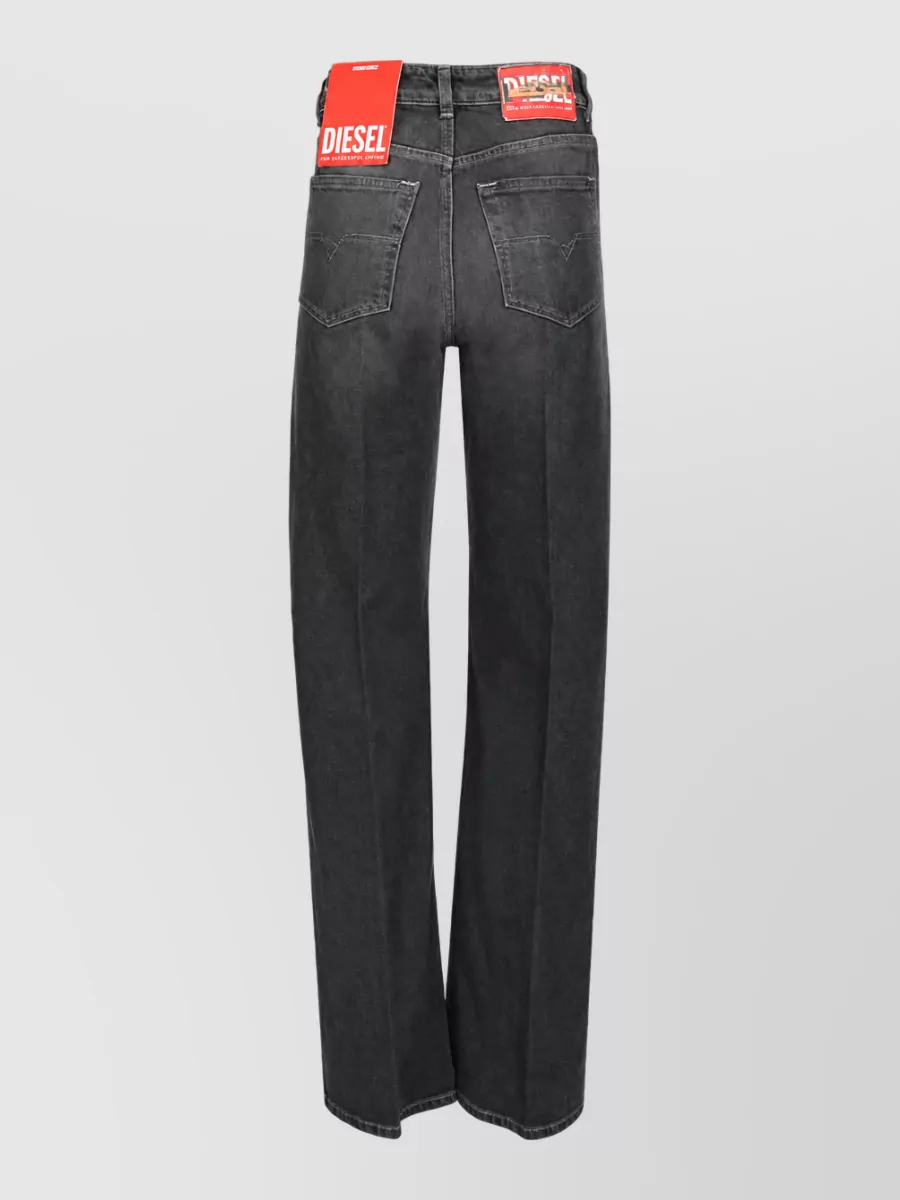 Diesel Mid-Rise Straight-Leg Denim Trousers