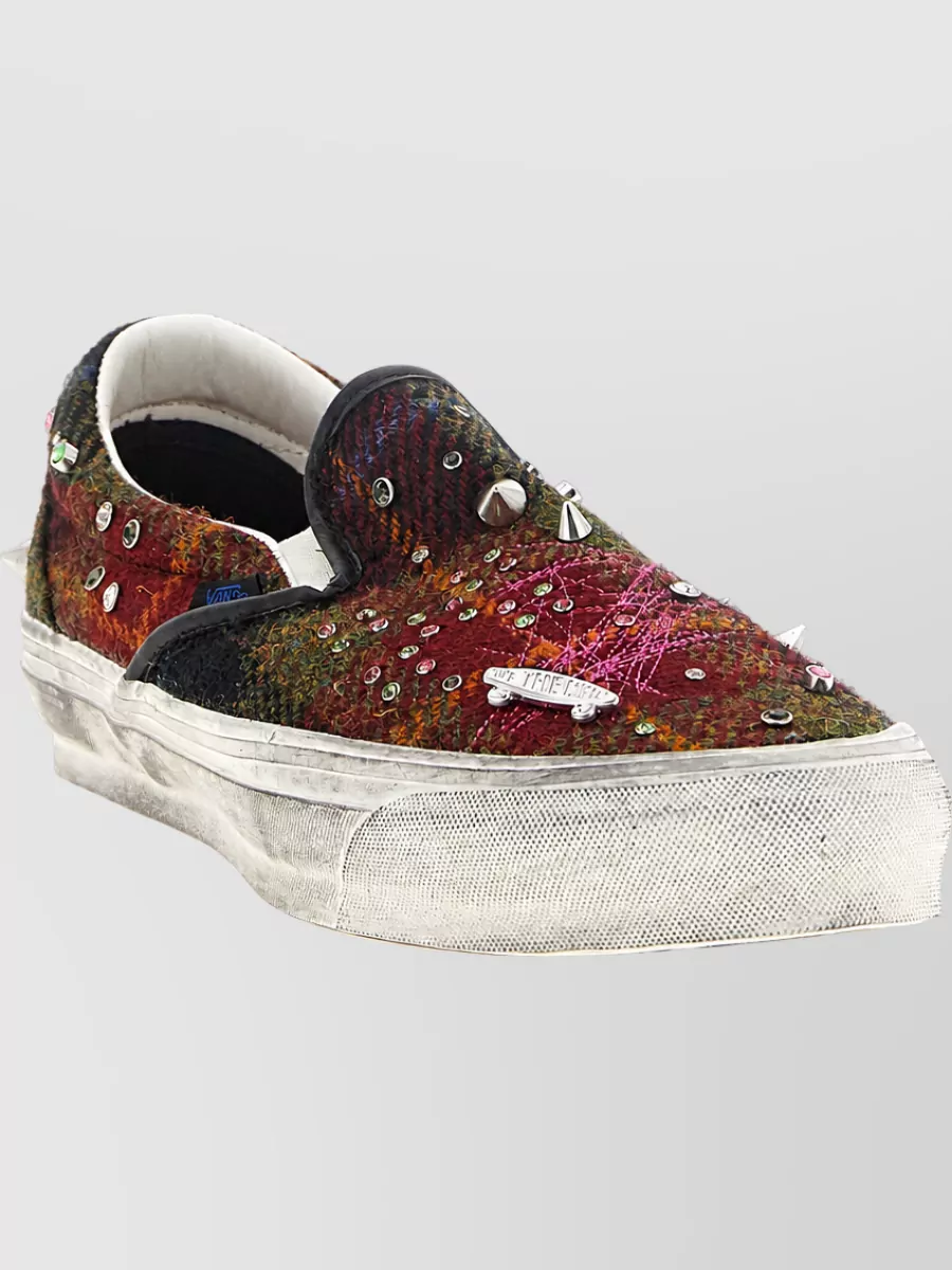 Vans Harris Tweed Studded Slip-On Sneakers