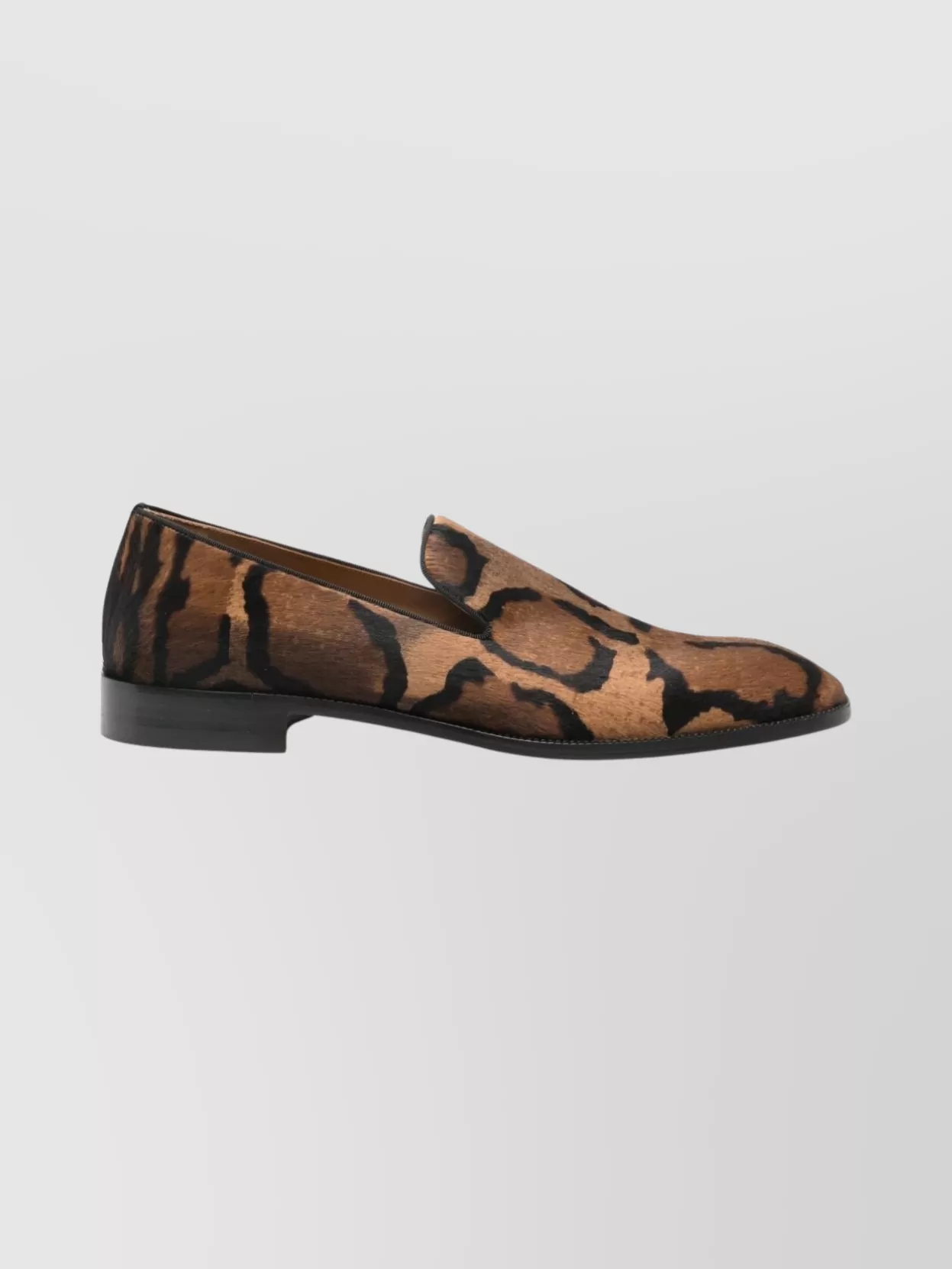Christian Louboutin Animal Print Round Toe Loafers