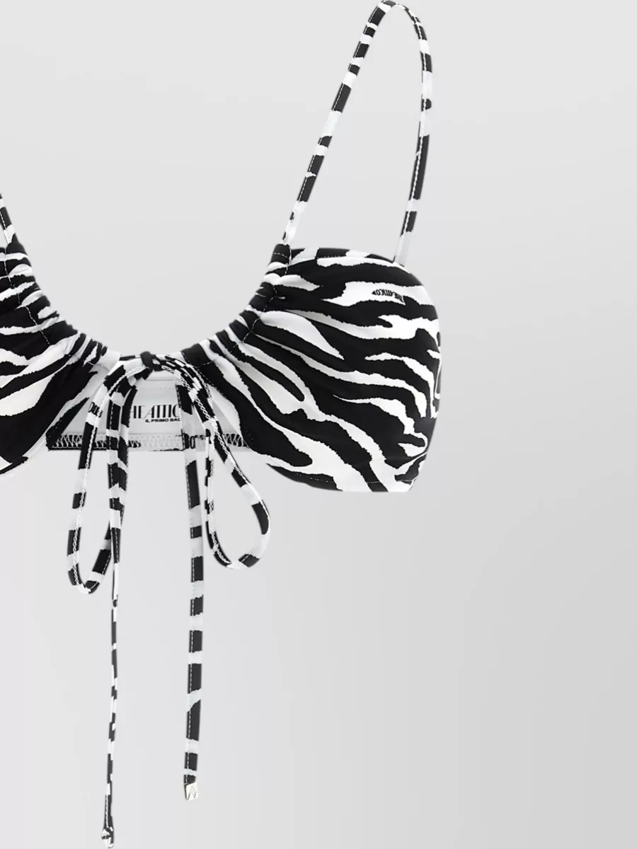 The Attico Printed Triangle Bikini