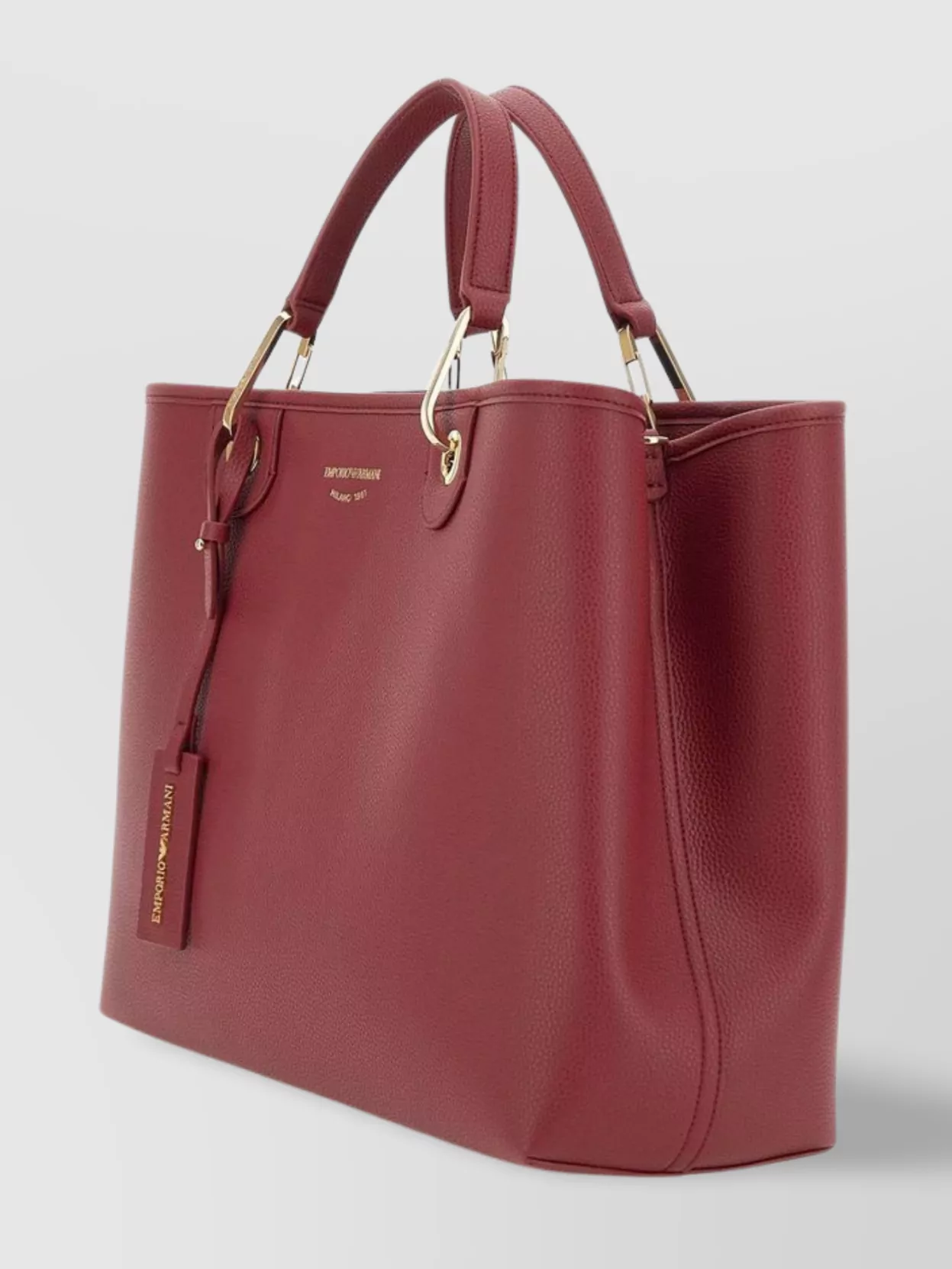 Emporio Armani Deer Print Vegan Leather Shoulder Bag