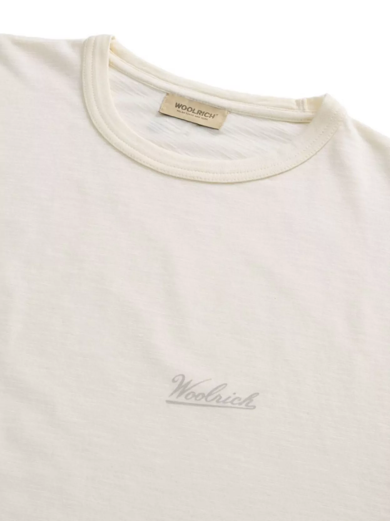 Woolrich V-neck Slub-texture T-shirt