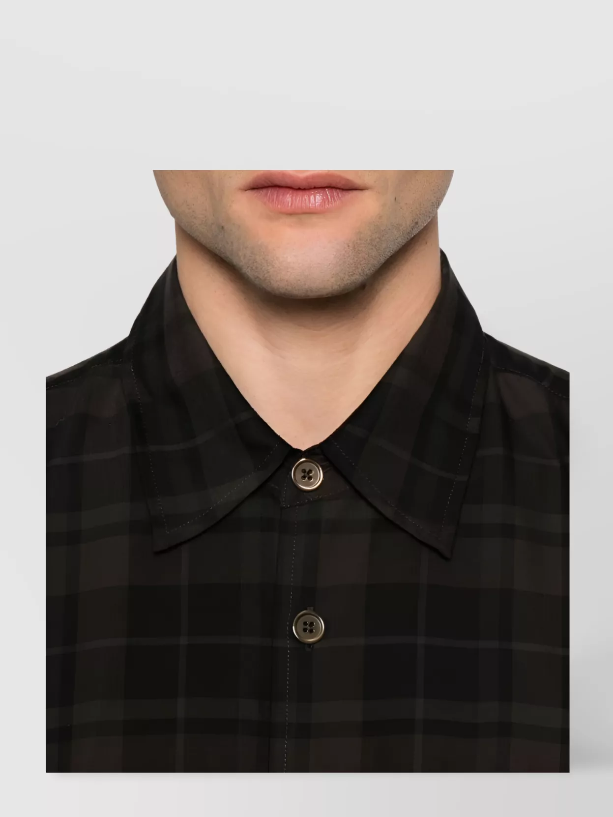 Our Legacy Borrowed Plaid Button-up Shirt In Black