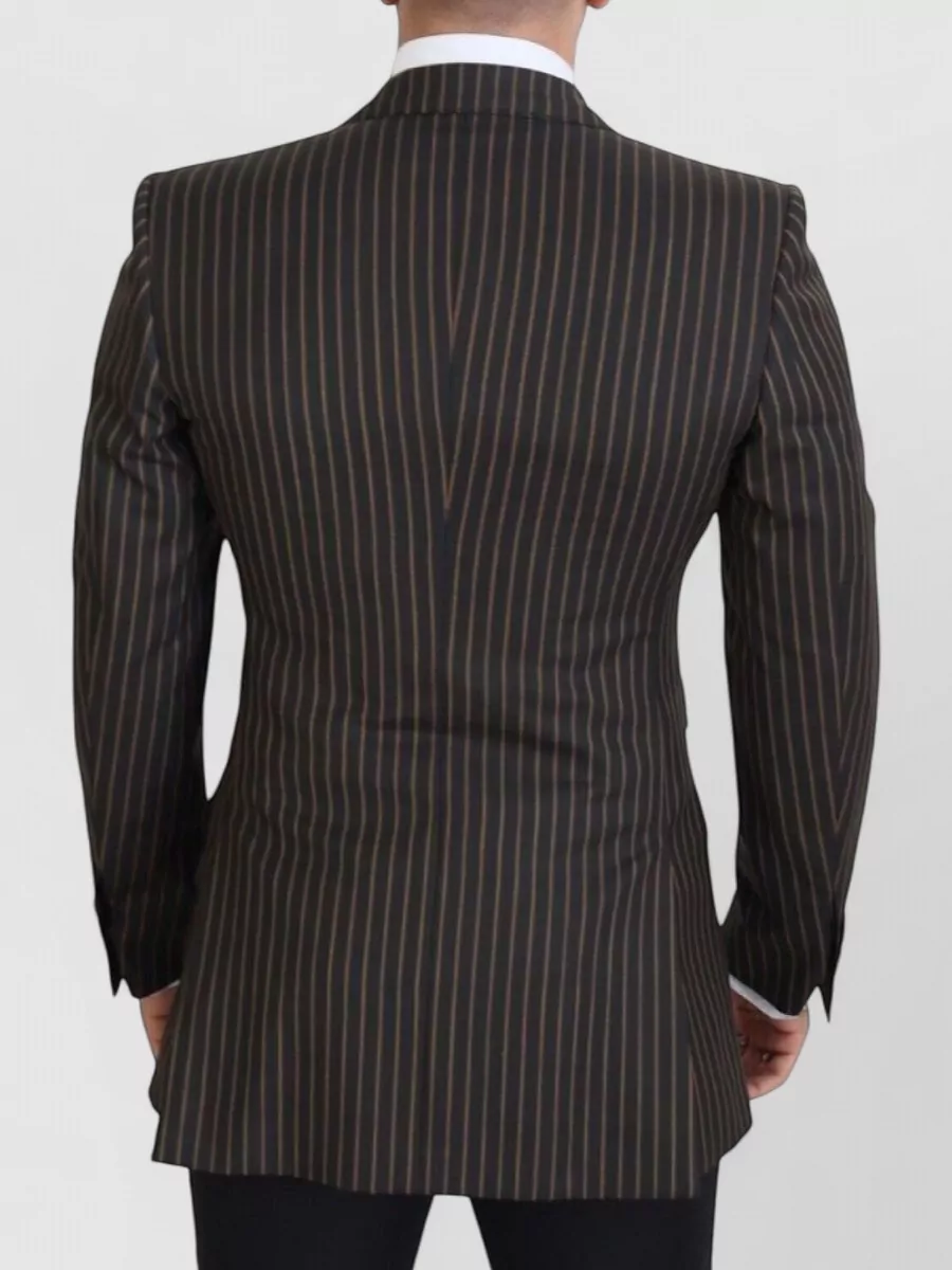 Dolce&Gabbana Virgin Wool Pinstripe Single-Breasted Blazer