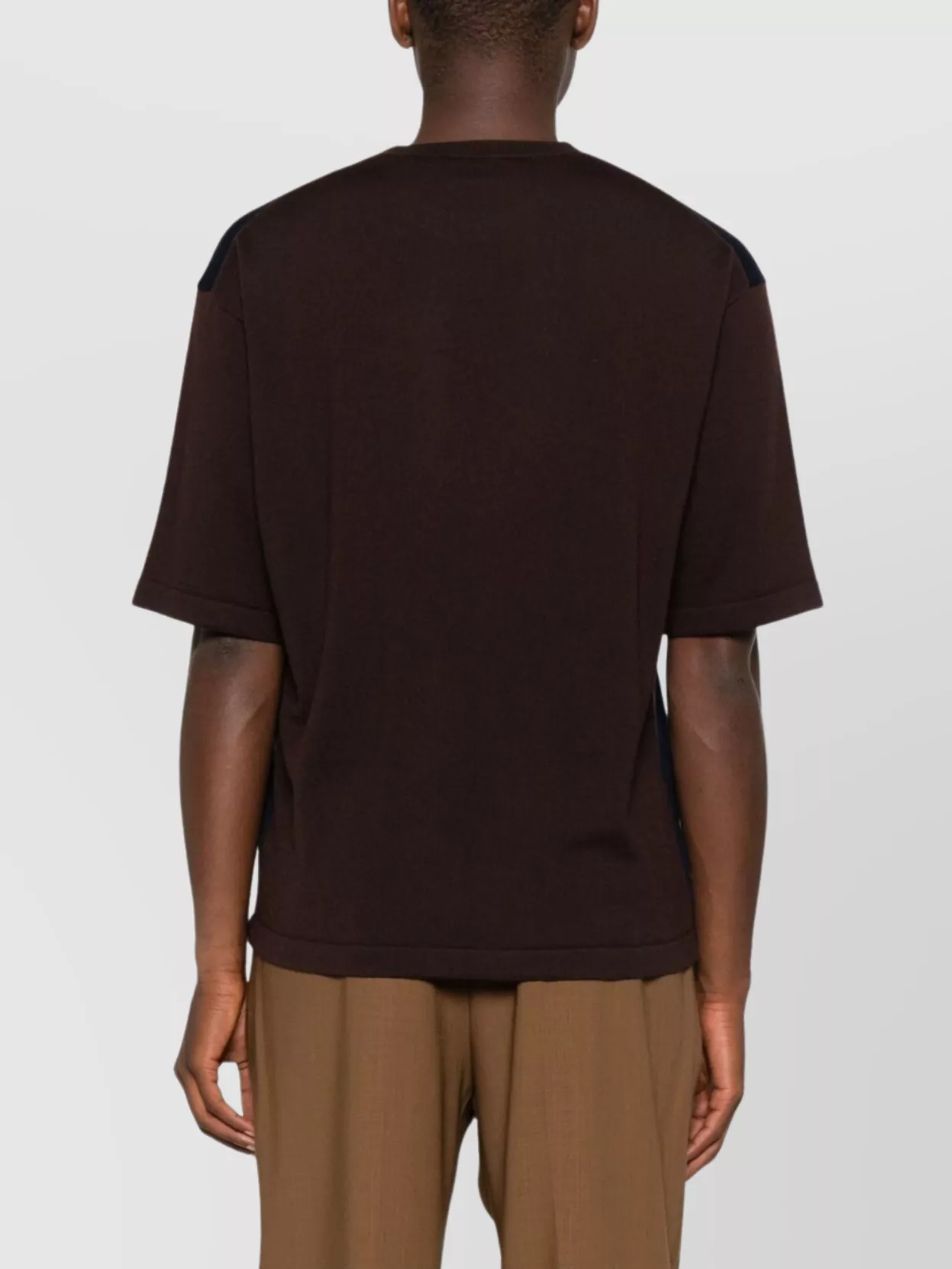 Lanvin Color-Block Crew Neck Short Sleeve Top
