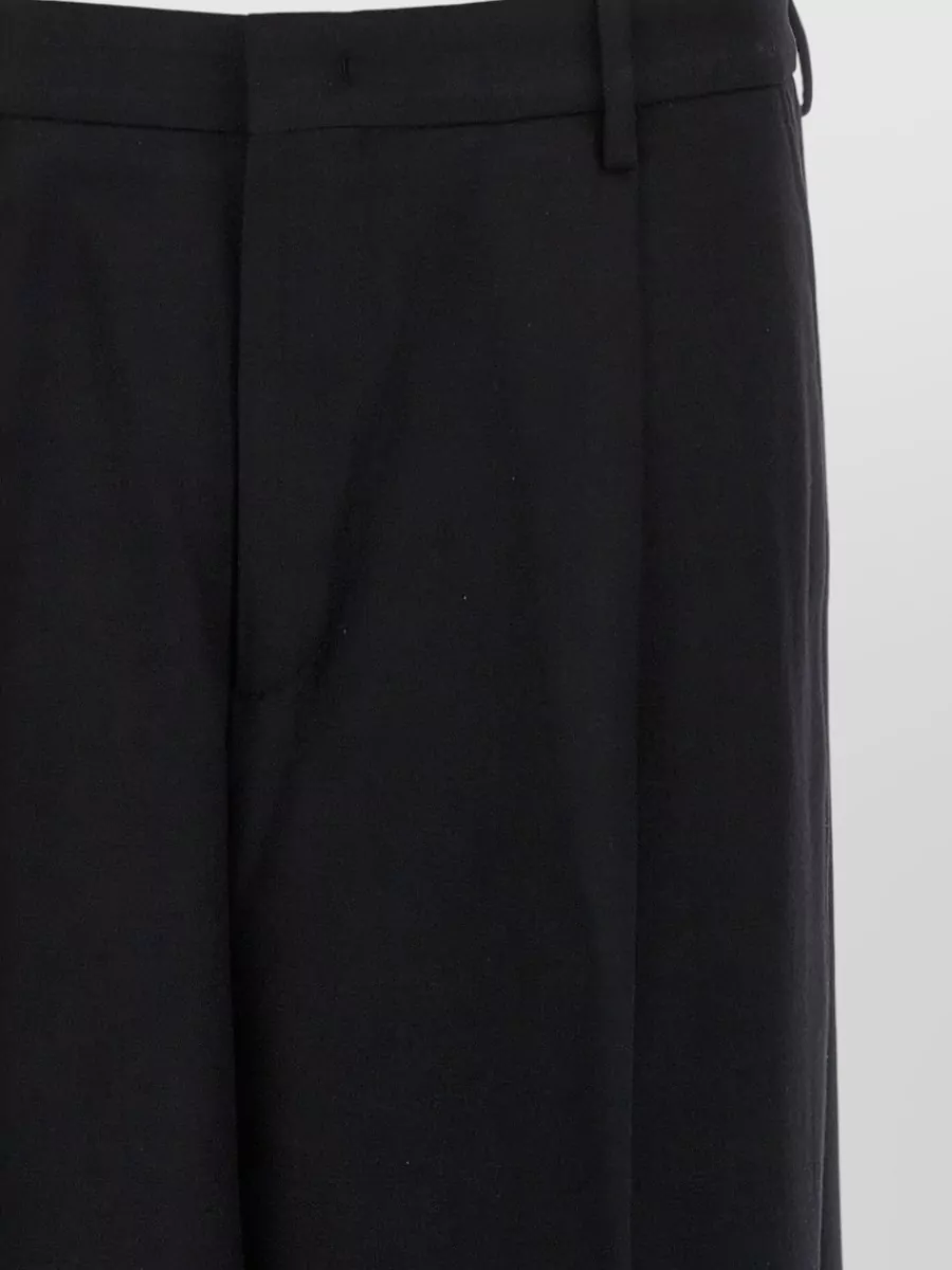 Cellar Door Wool Wide-Leg Straight Trousers