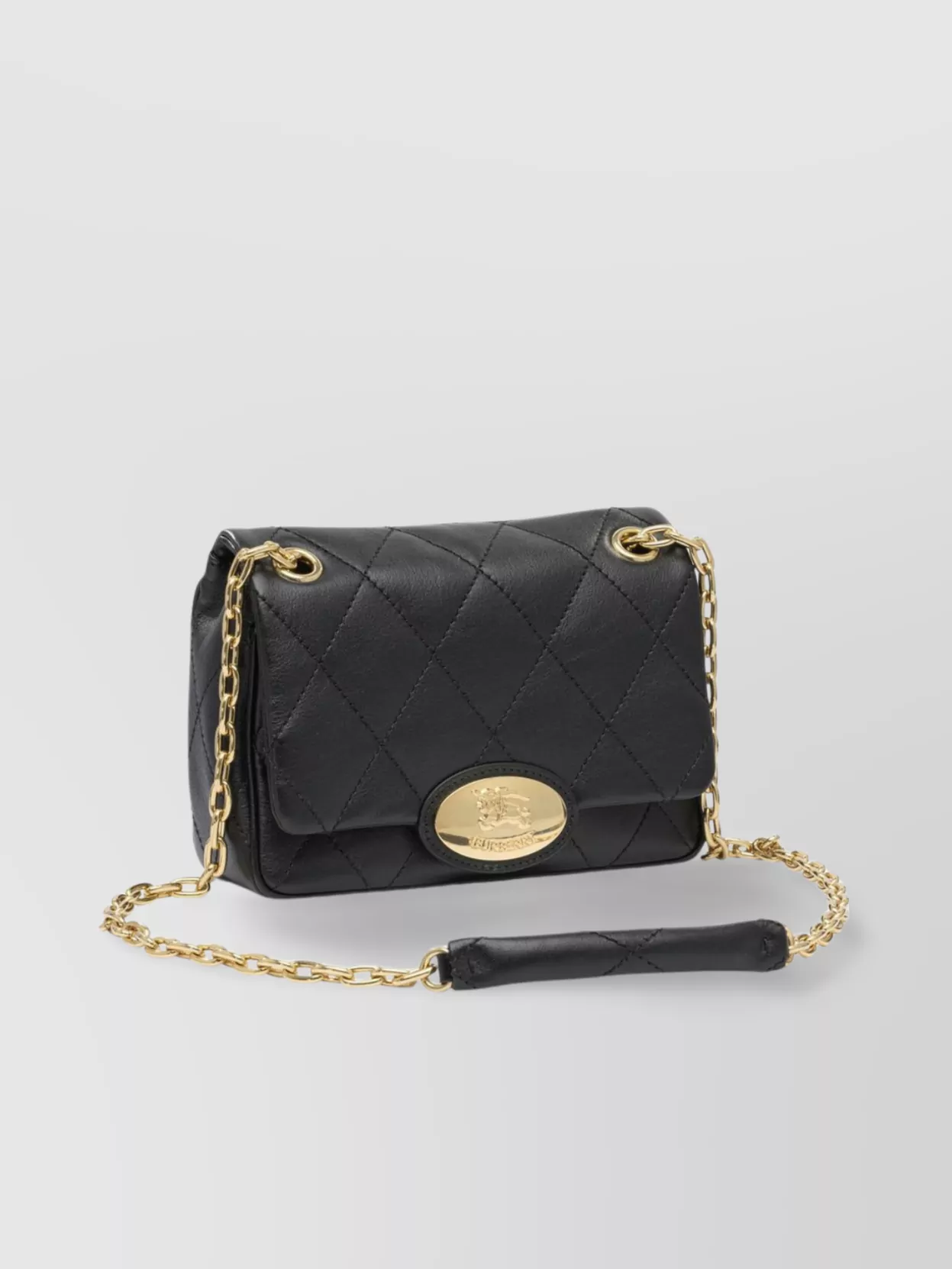 Burberry Quilted Chain Strap Crossbody Bag With Gold-tone Hardware