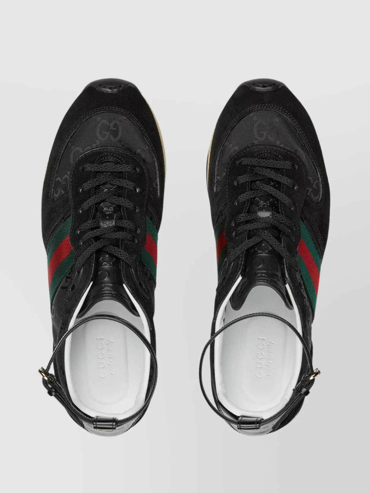 Gucci Motion Vintage Suede Web Sneakers