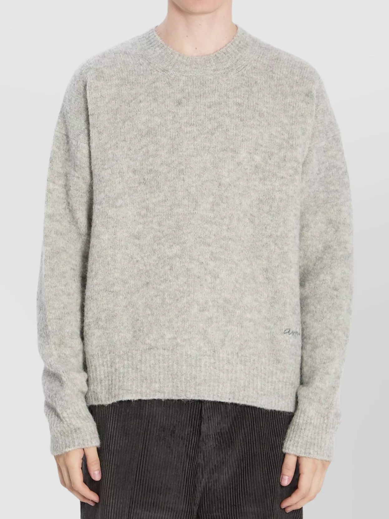 Ami Paris Alpaca And Wool Blend Sweater