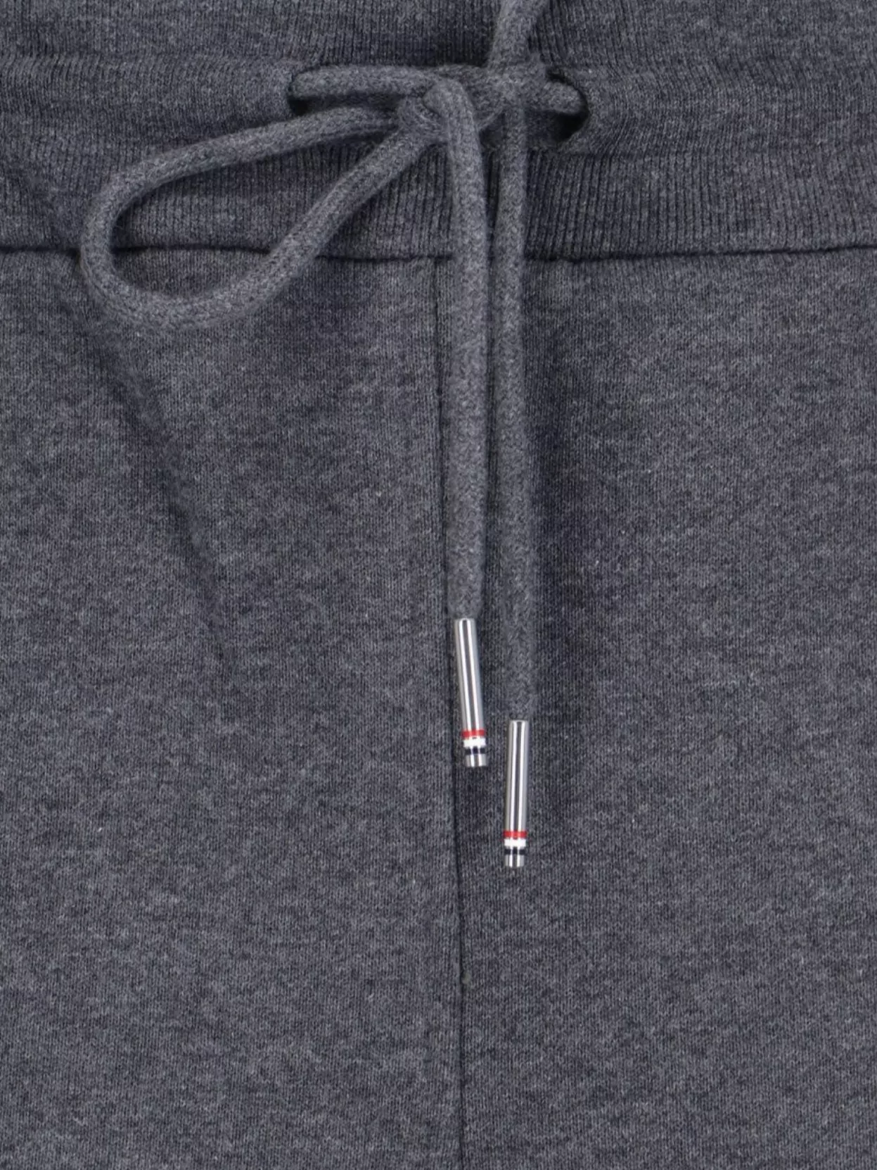 Thom Browne Straight Leg Trousers Drawstring Waist In Grey