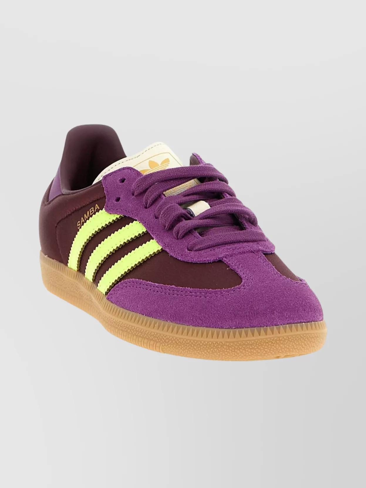 Adidas Originals Rubber Sole Sneakers With Suede Overlays And Contrast Stripes