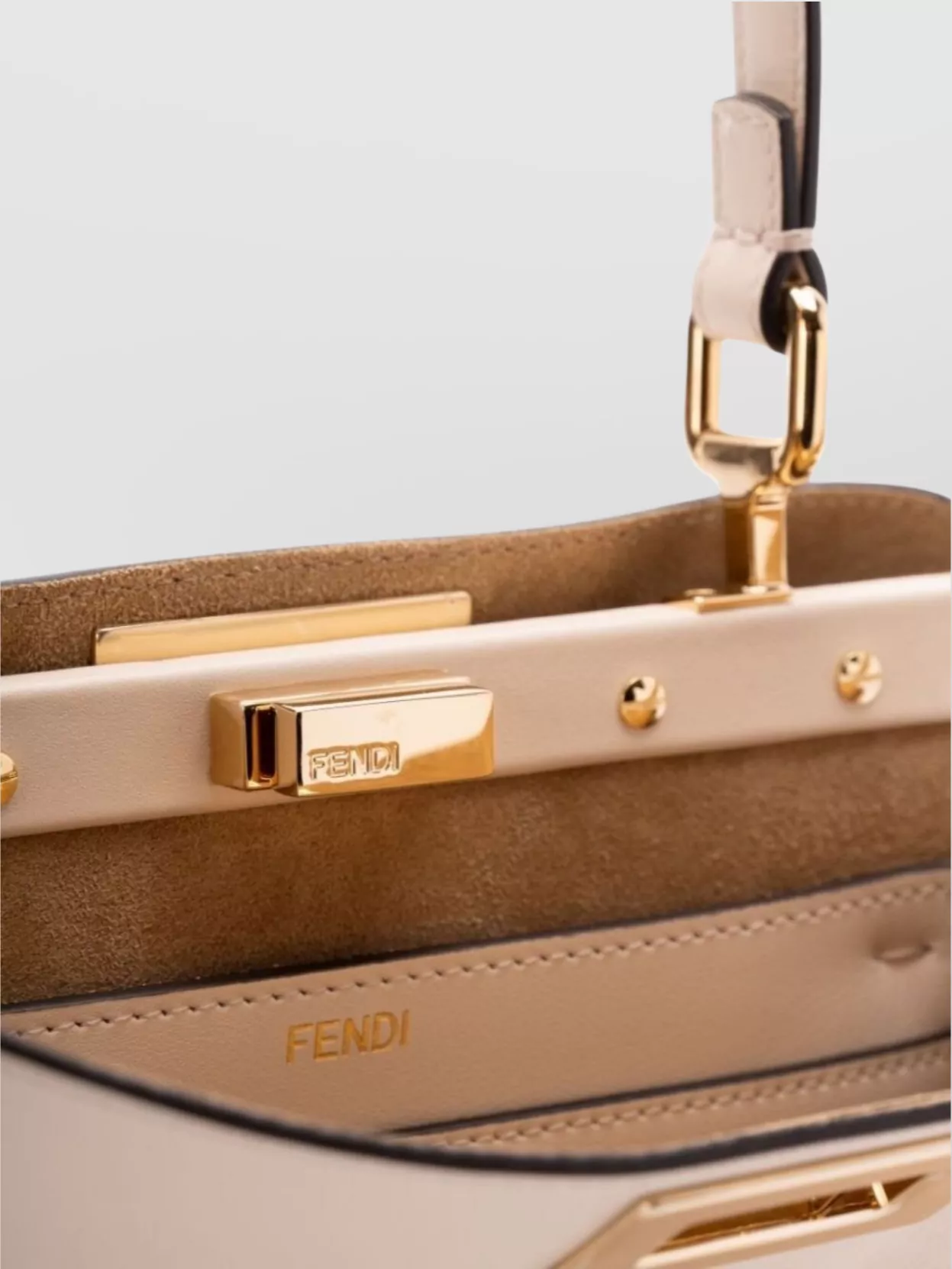 Fendi Structured Shoulder Bag Adjustable Strap