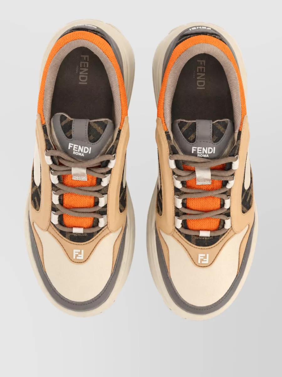 Fendi Leather Low-Top Sneakers