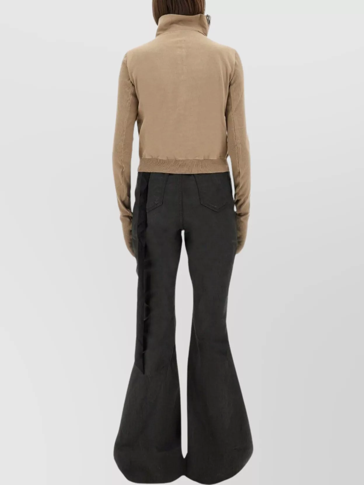 Rick Owens Drkshdw Tailored Jacket With High Collar And Long Sleeves